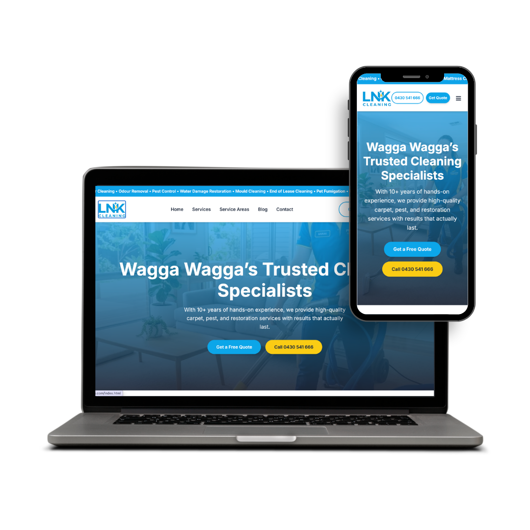 LNK Cleaning Solutions Website Design